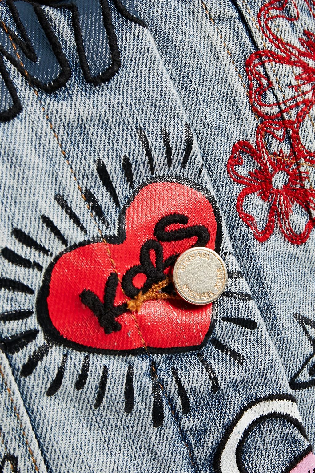 michael kors embroidered denim jacket