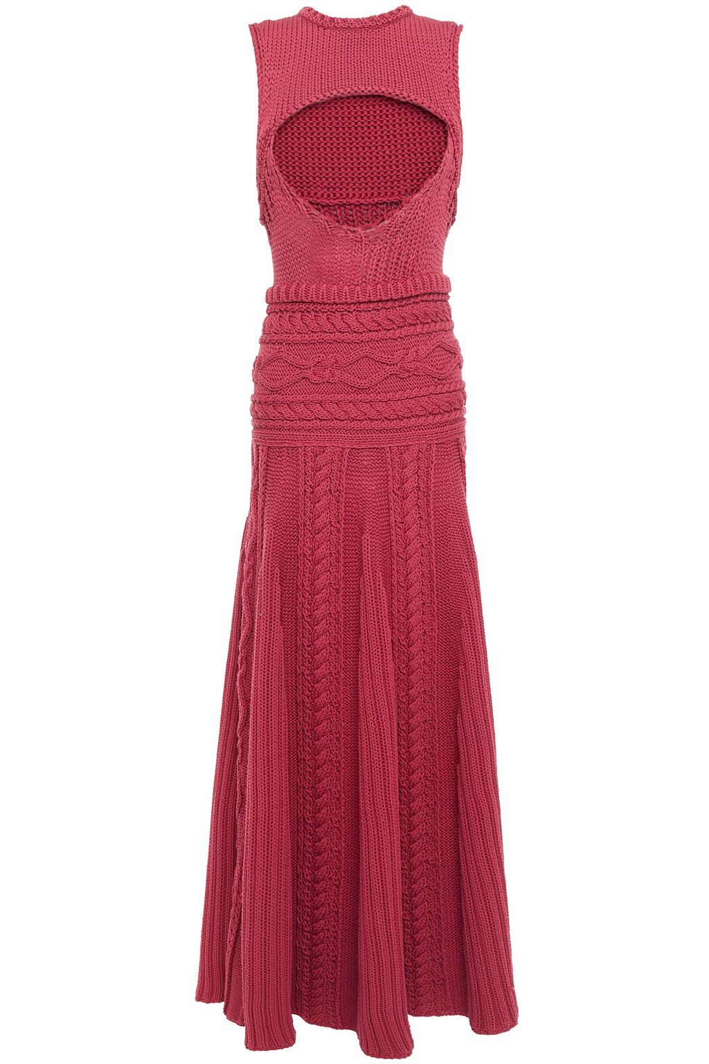 cable knit maxi dress