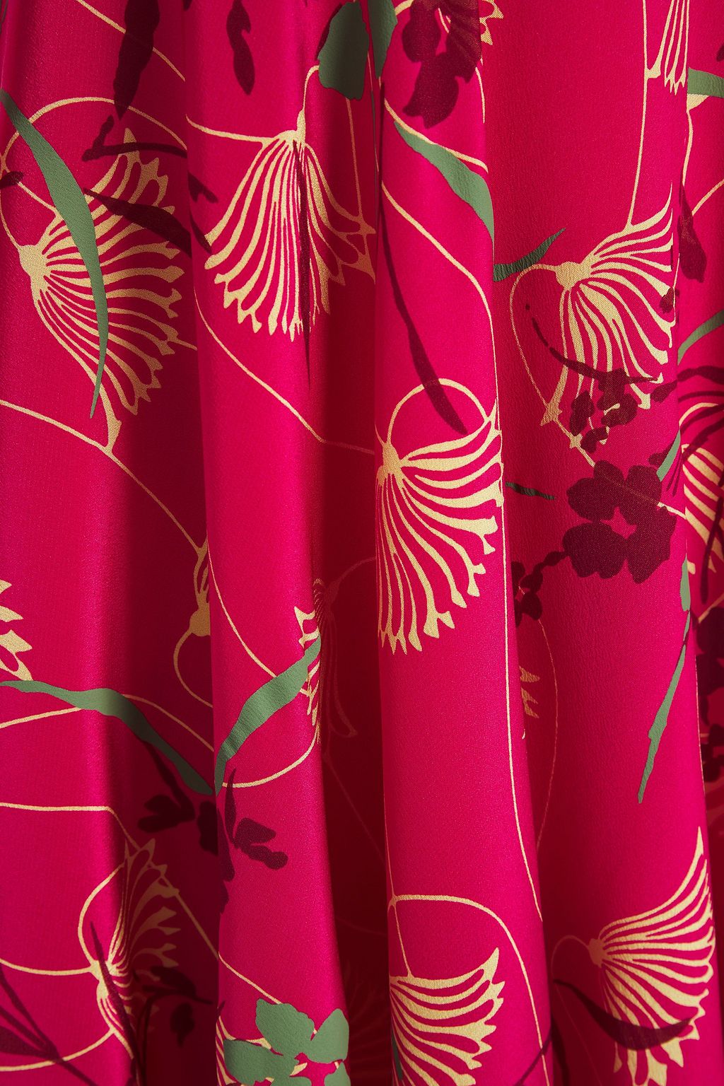 VALENTINO GARAVANI Bow-detailed printed silk crepe de chine dress