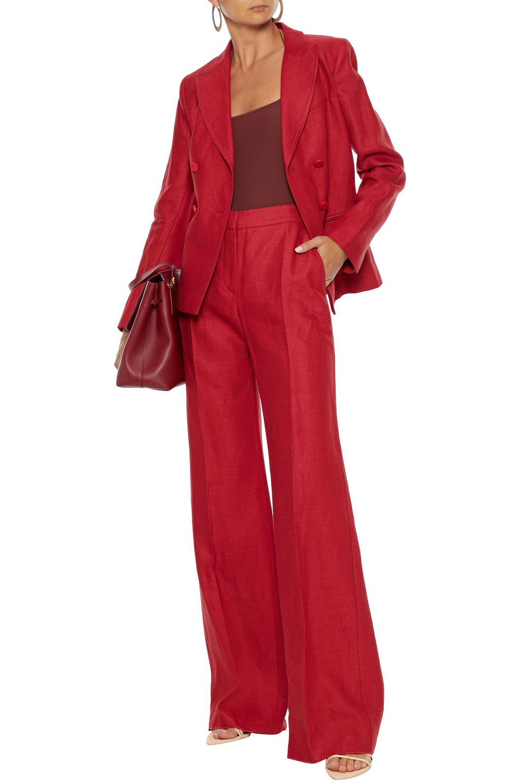 MAX MARA Lontra double-breasted linen-twill blazer