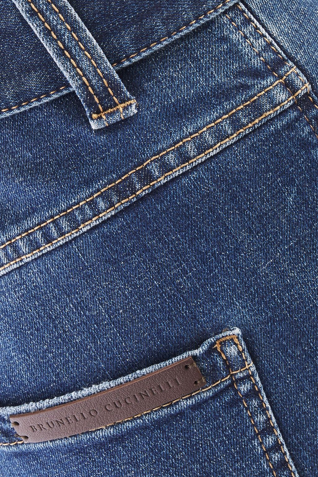BRUNELLO CUCINELLI Belted high-rise straight-leg jeans