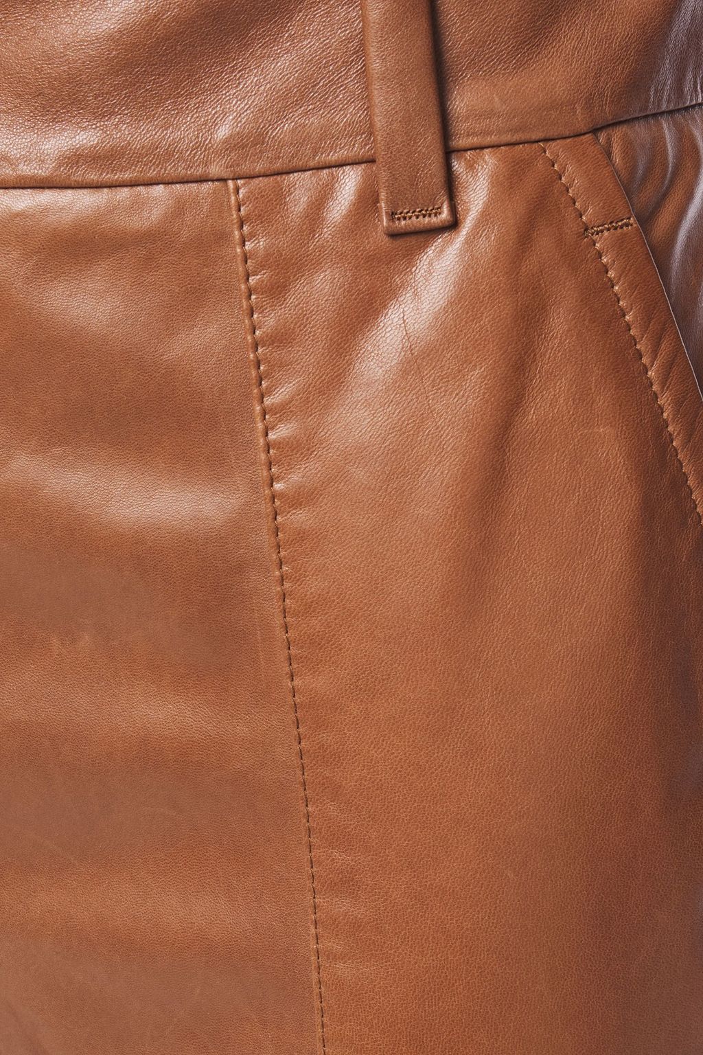 BRUNELLO CUCINELLI Leather wide-leg pants