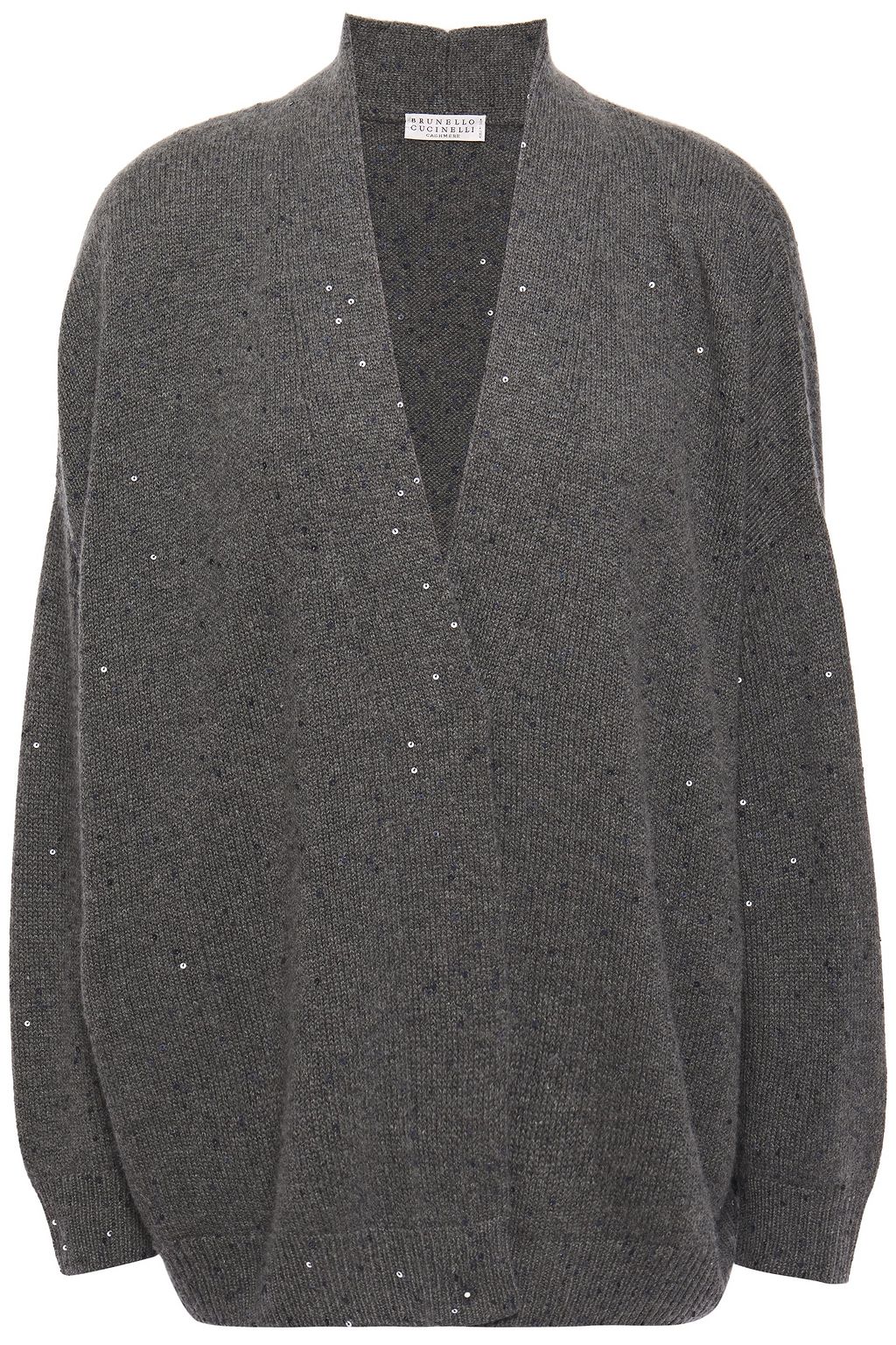 grey sequin cardigan