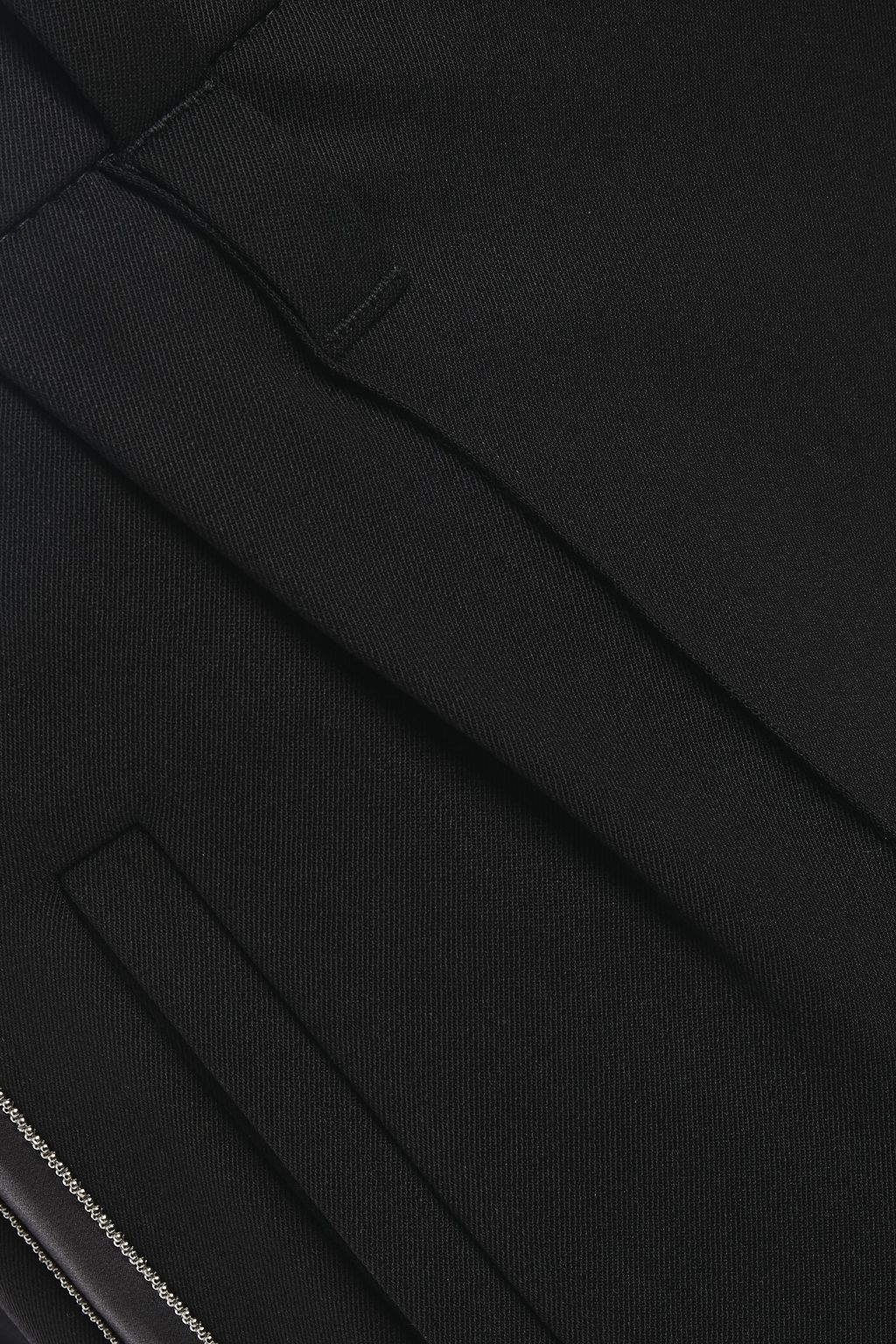 BRUNELLO CUCINELLI Hose mit weitem Bein aus Twill aus einer Wollmischung mit Zierperlen