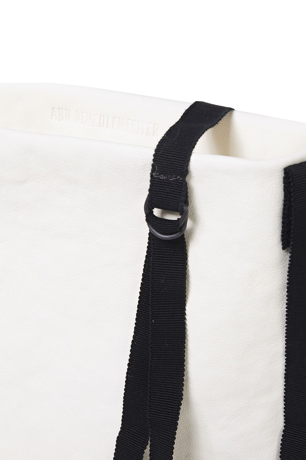 ANN DEMEULEMEESTER Grosgrain-trimmed leather shoulder bag