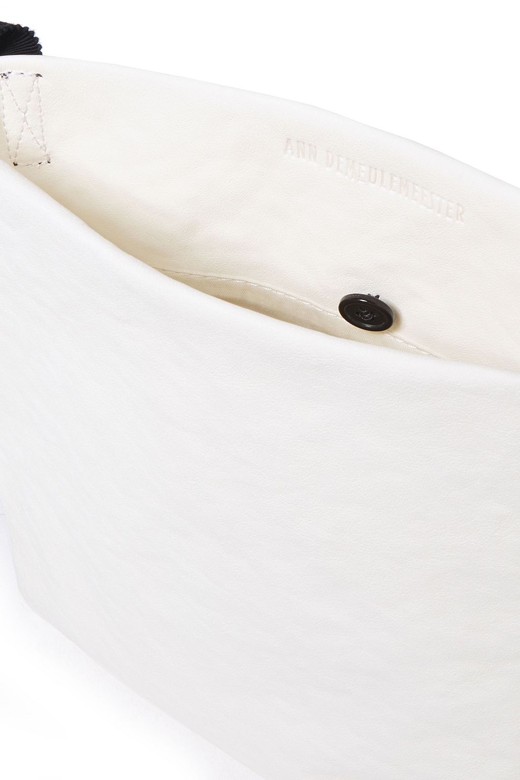 ANN DEMEULEMEESTER Grosgrain-trimmed leather shoulder bag