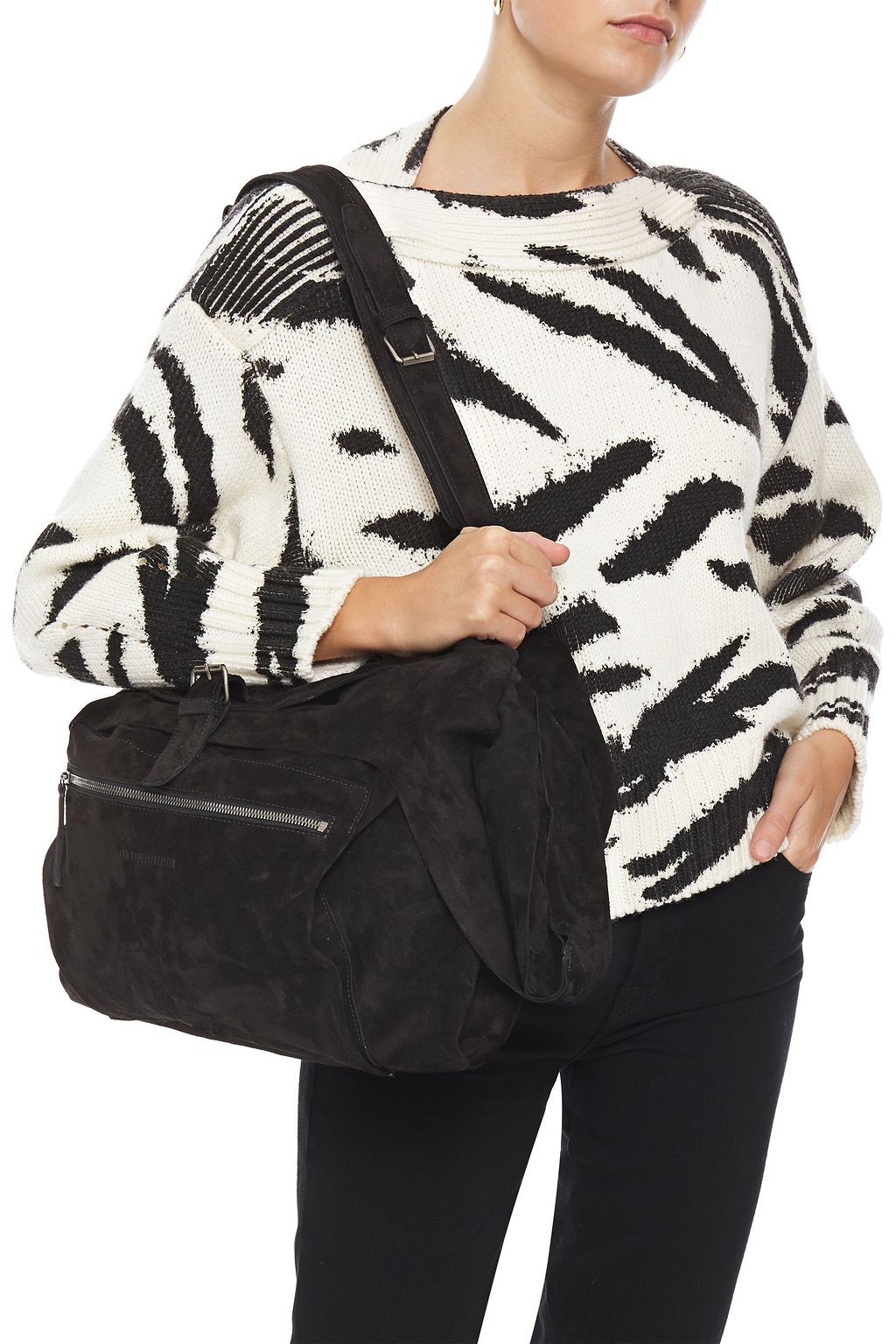 ANN DEMEULEMEESTER Suede shoulder bag
