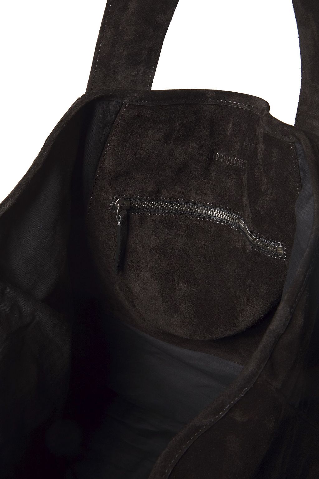 ANN DEMEULEMEESTER Studded suede tote