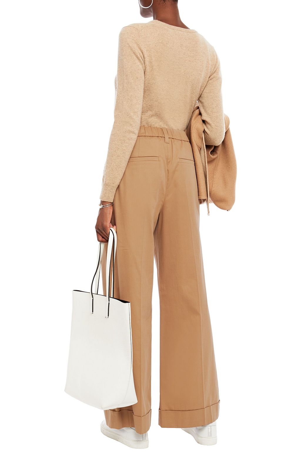 BRUNELLO CUCINELLI Cotton-blend twill wide-leg pants