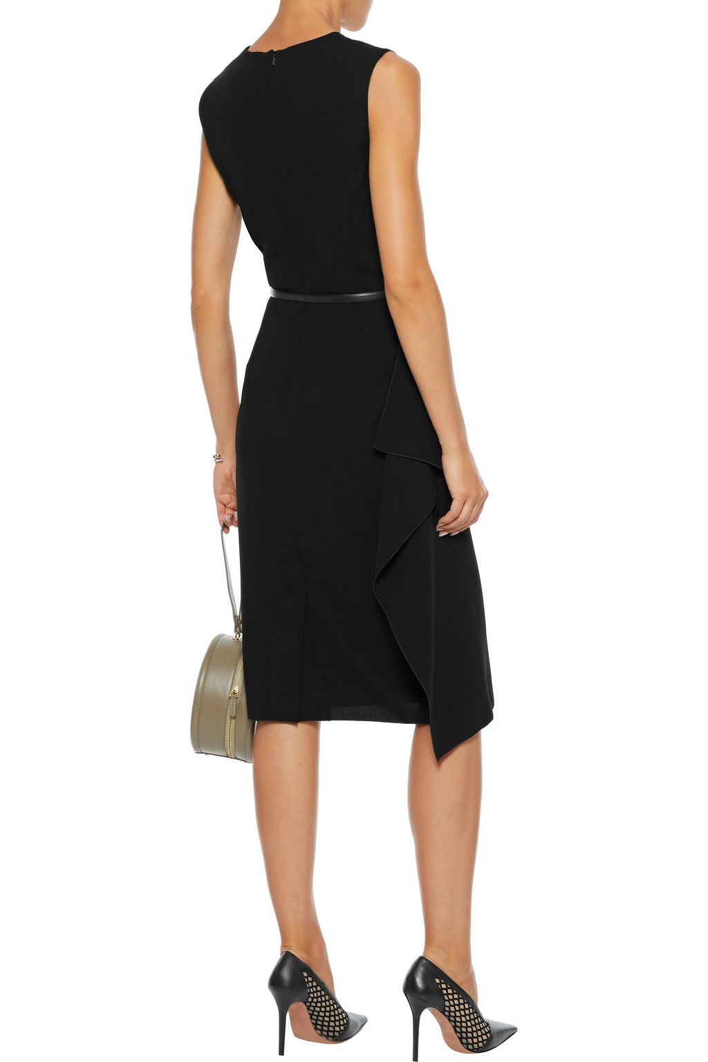 MAX MARA Robin belted draped cady dress