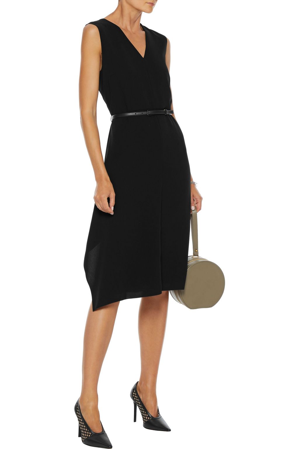 MAX MARA Robin belted draped cady dress