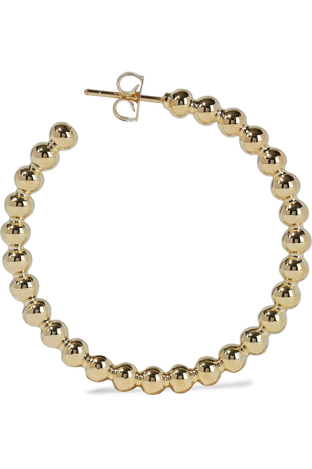 SHASHI Fort Knox 18-karat gold-plated hoop earrings