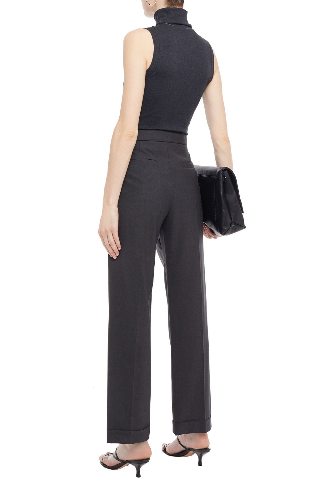 BRUNELLO CUCINELLI Belted wool-blend straight-leg pants