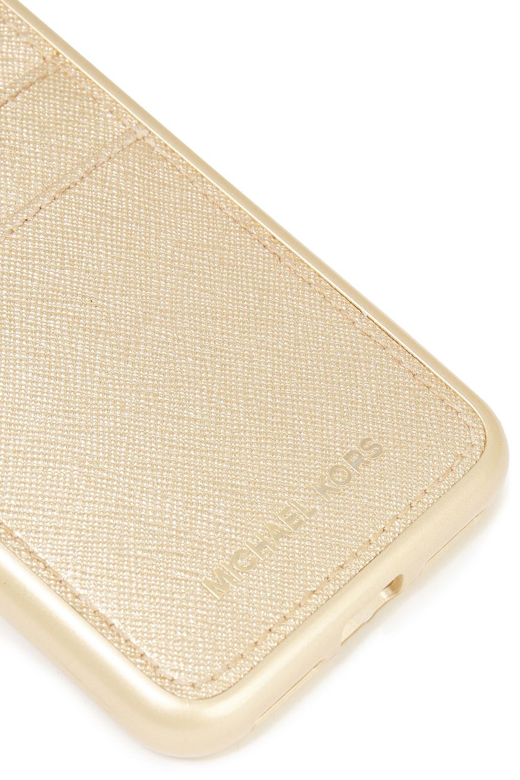 MICHAEL MICHAEL KORS Metallic textured-leather iPhone case