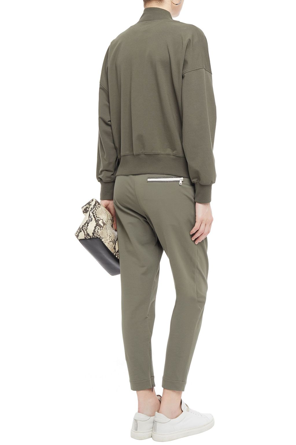 BRUNELLO CUCINELLI Pleated French cotton-blend terry tapered pants