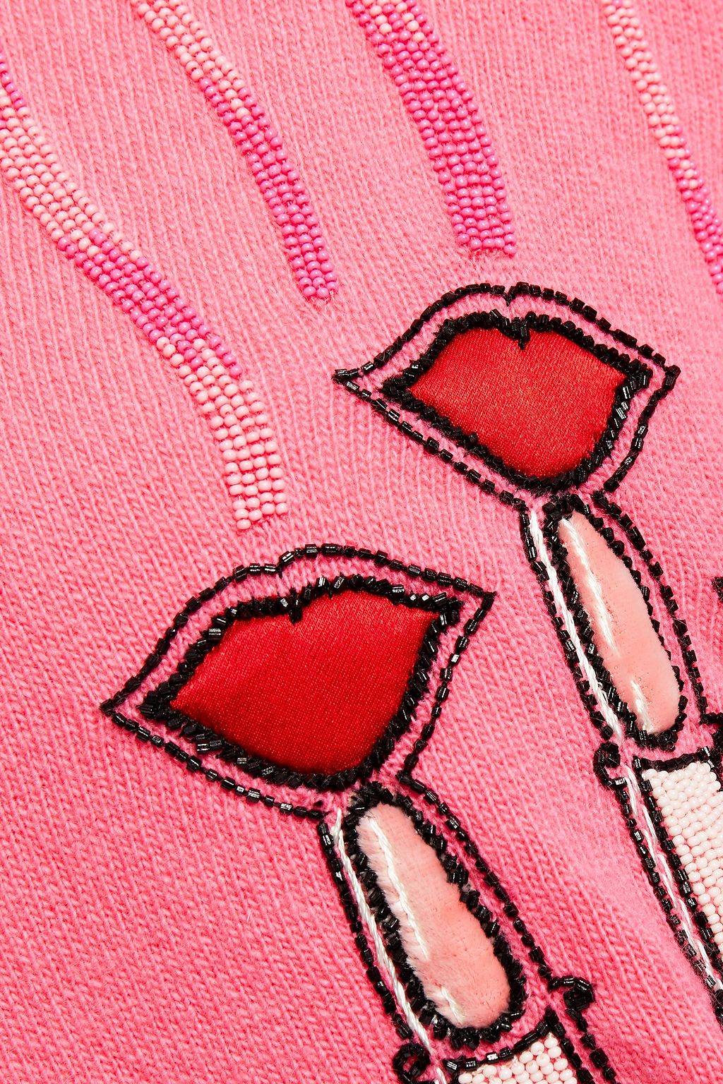 VALENTINO GARAVANI Embellished appliquéd wool and cashmere-blend sweater