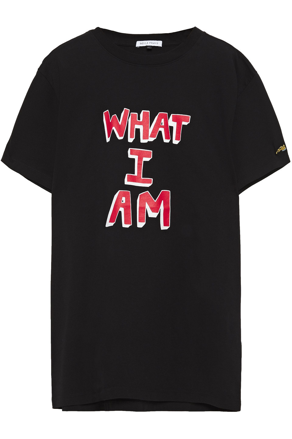 Bella Freud Woman Printed Cotton-jersey T-shirt Black Size XS