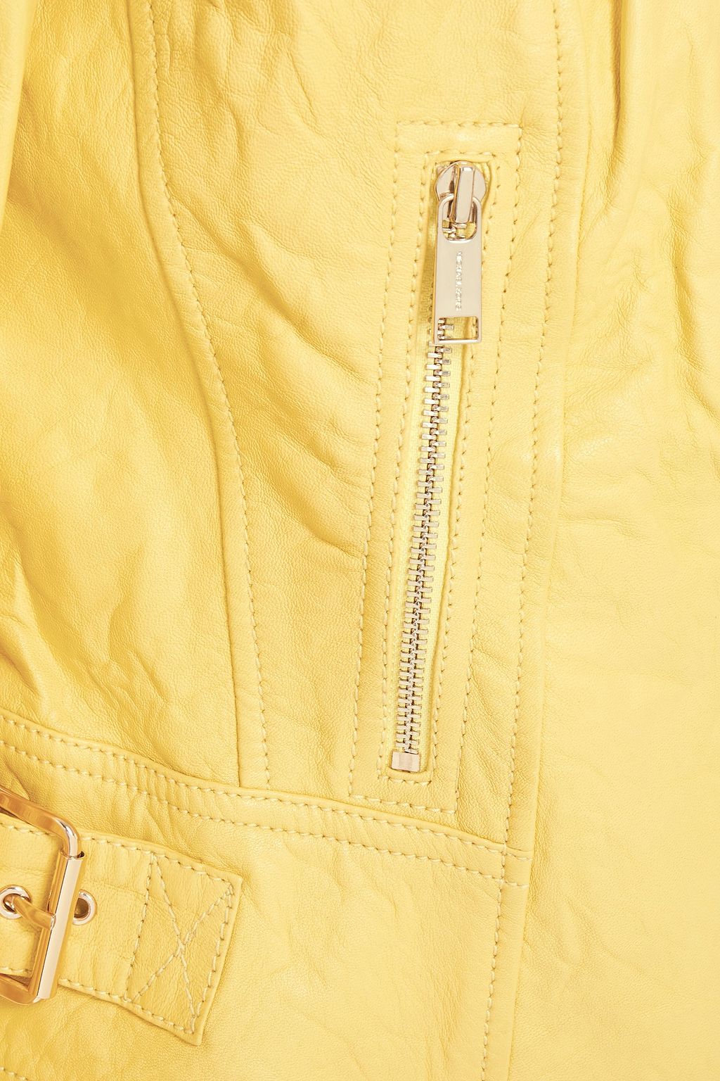 michael kors yellow leather jacket