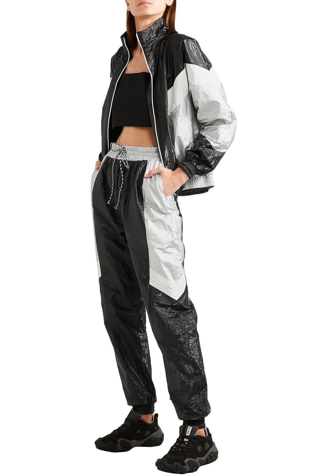 TWENTY MONTRÉAL Color-block metallic shell jacket