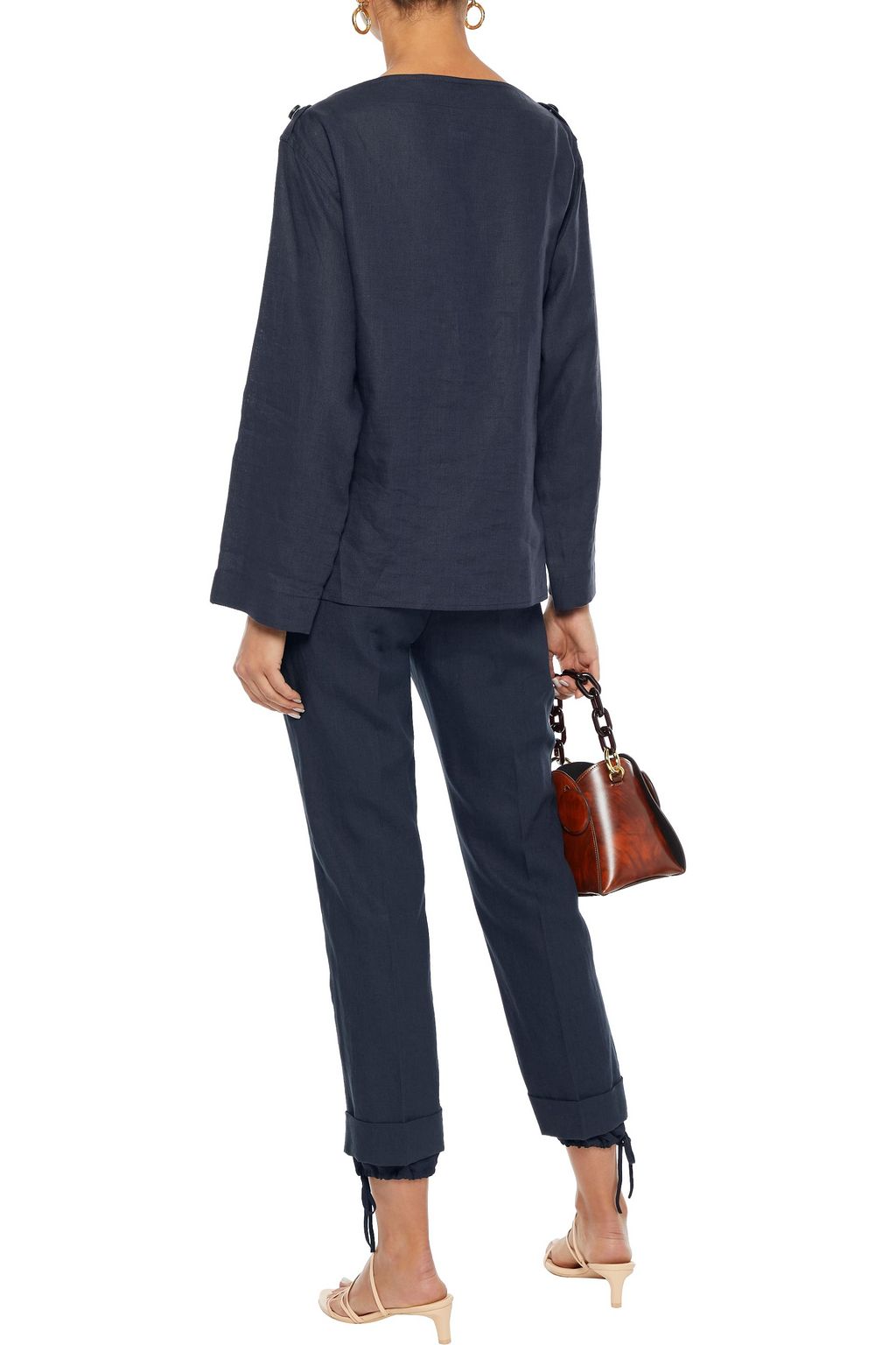 MAX MARA Denver cropped linen tapered pants