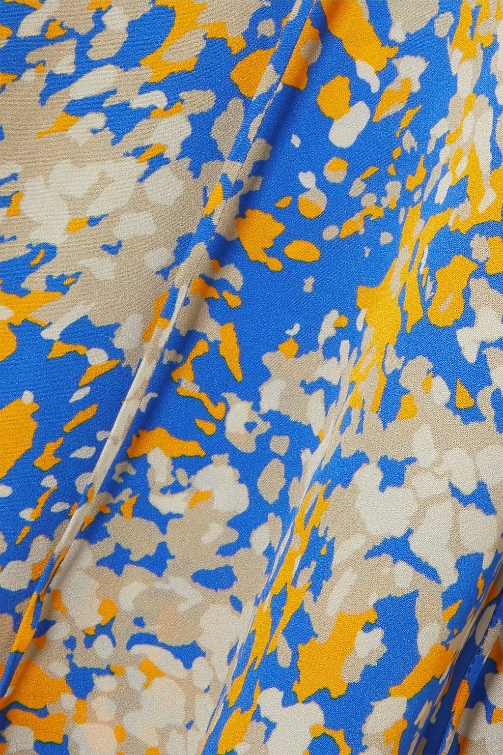 STELLA MCCARTNEY + NET SUSTAIN プリント ケープ風 サテンクレープ ワンピース