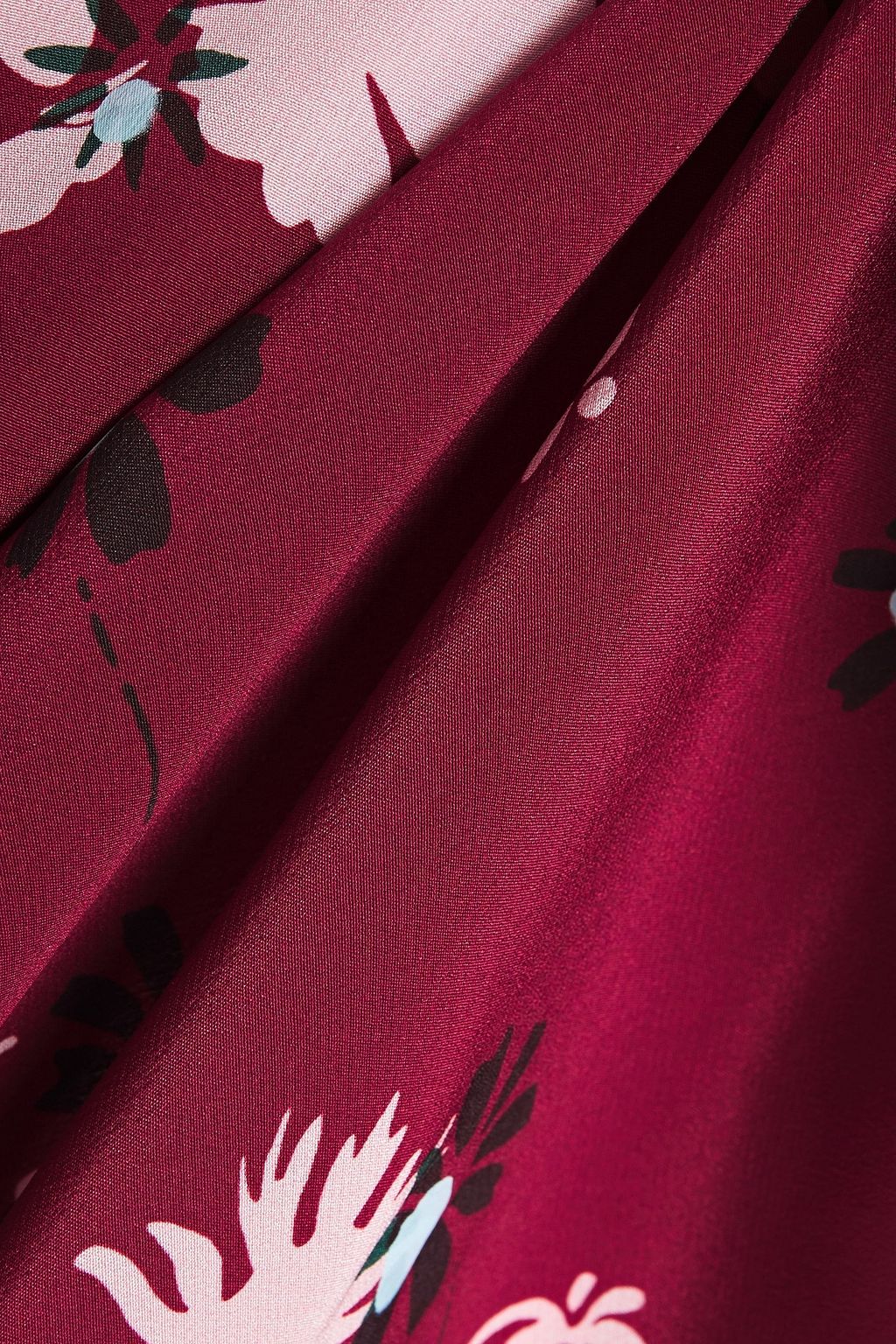 VALENTINO GARAVANI Tie-neck floral-print silk crepe de chine dress