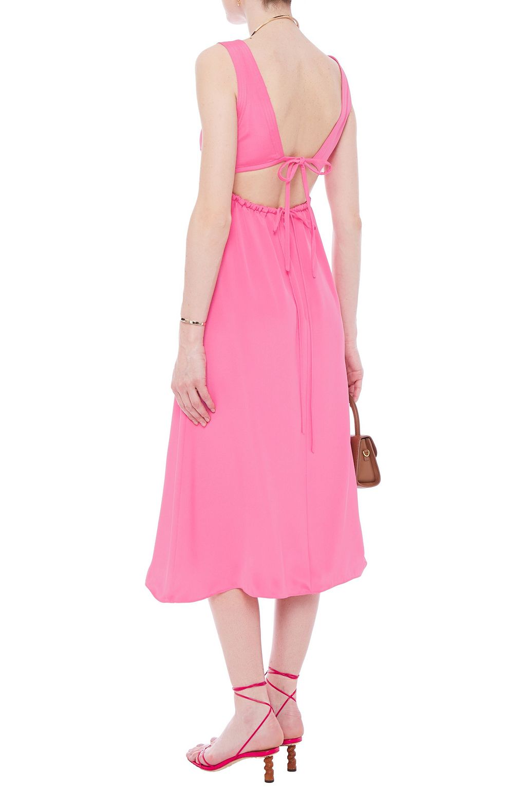 VALENTINO GARAVANI Cutout silk midi dress