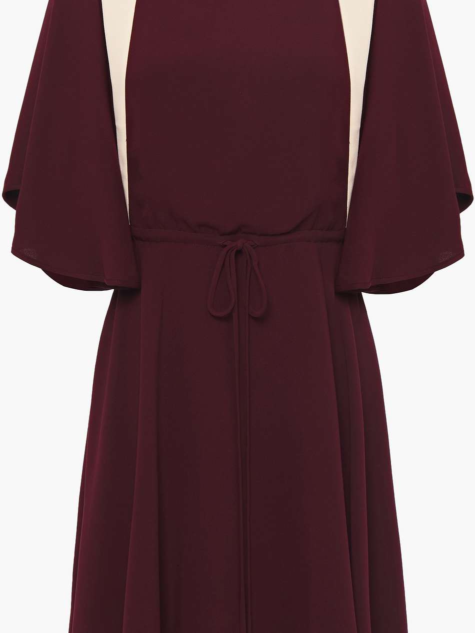 two-tone silk-crepe dress