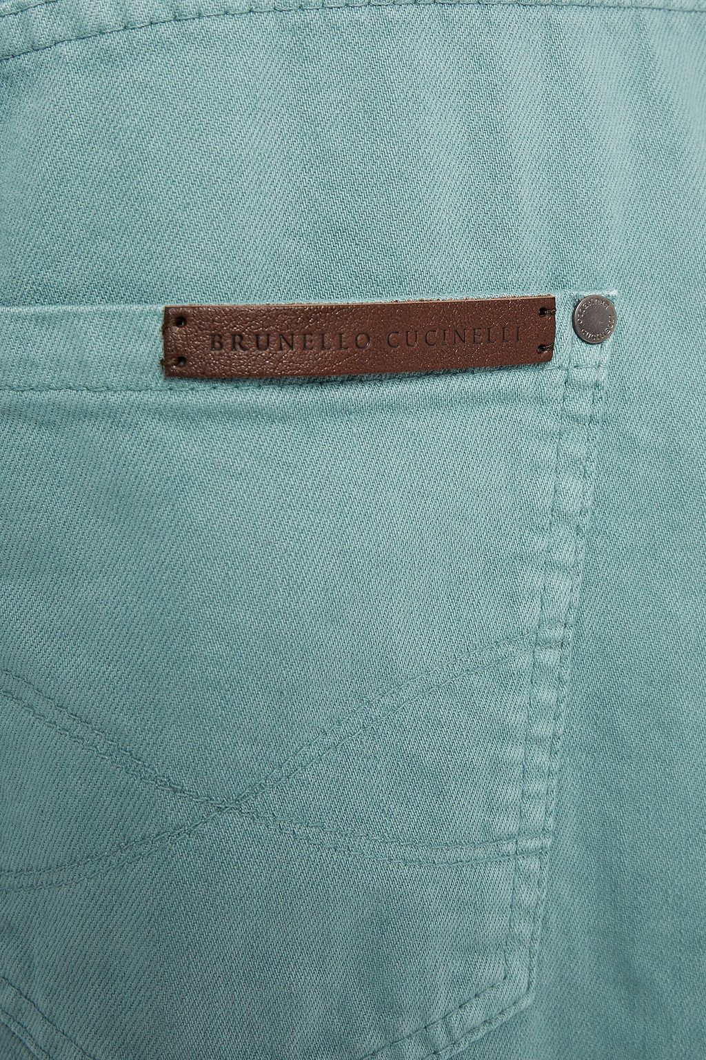 BRUNELLO CUCINELLI Bead-embellished high-rise straight-leg jeans