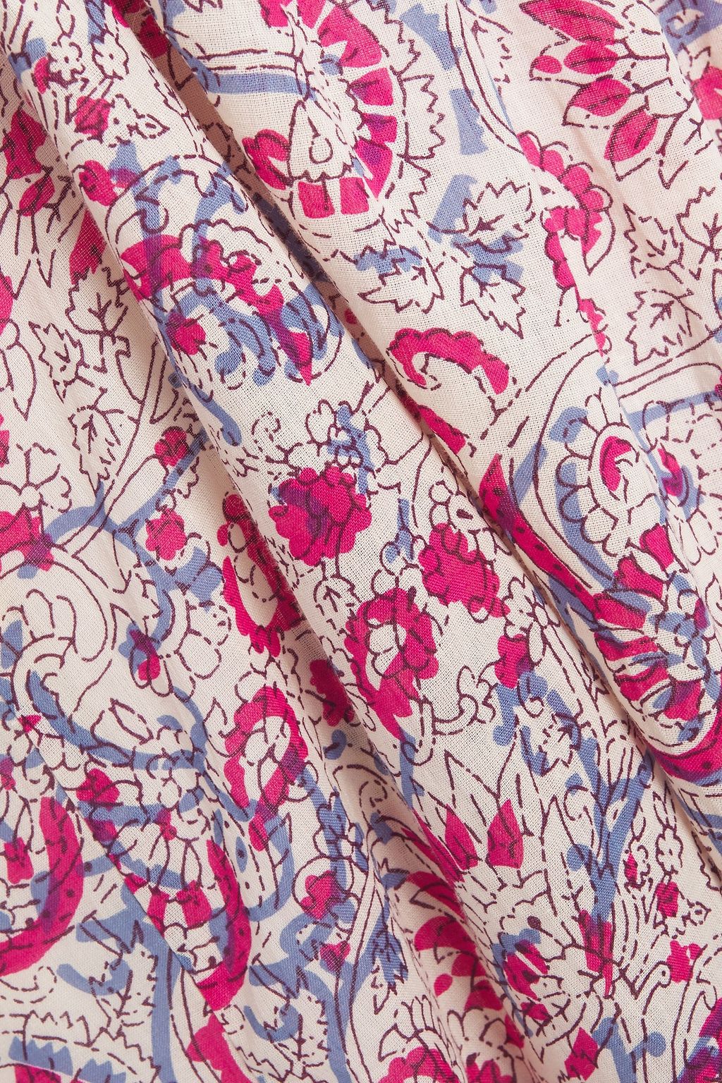 ANTIK BATIK Cherie gathered printed cotton maxi dress