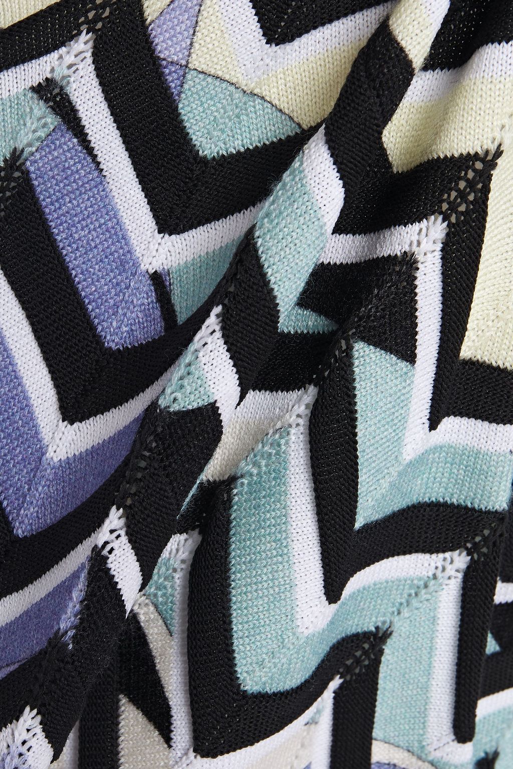PUCCI Pointelle-trimmed intarsia wool-blend mini dress