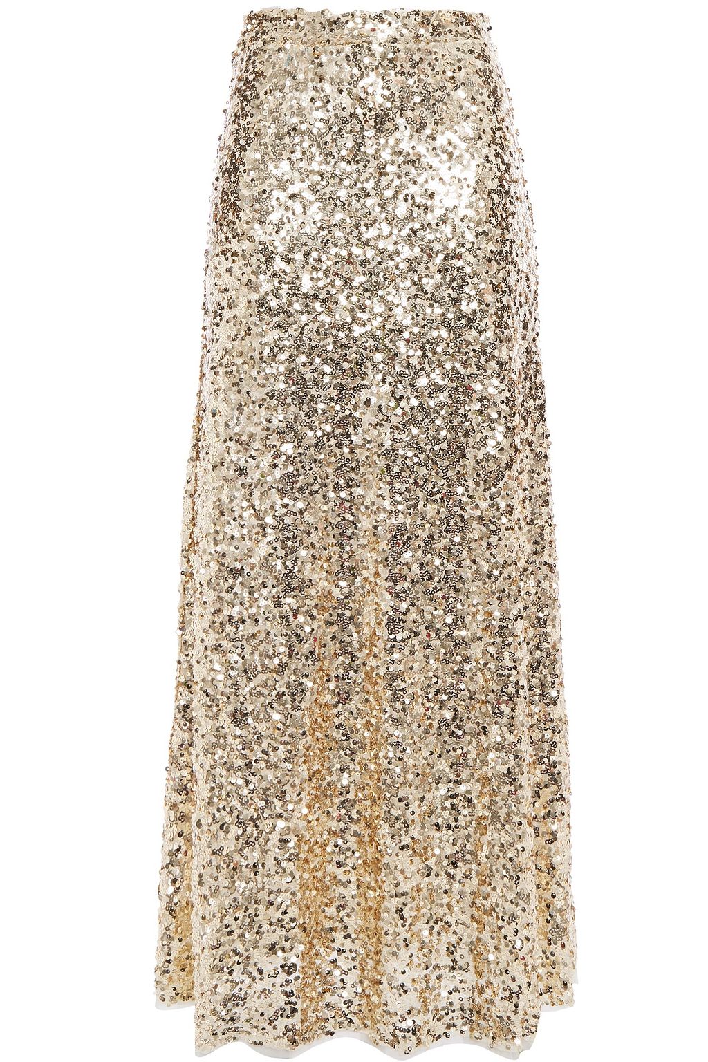 gold tulle maxi skirt