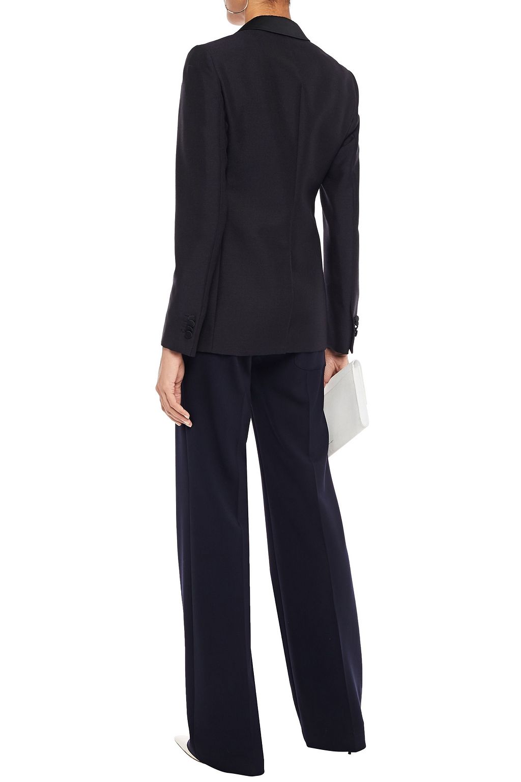 VALENTINO GARAVANI Satin-trimmed wool and mohair-blend blazer