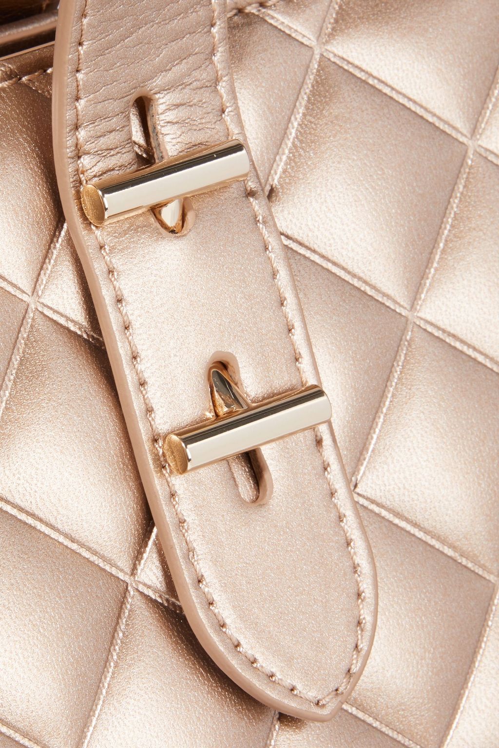 LOVE MOSCHINO Quilted logo-print faux glossed-leather tote