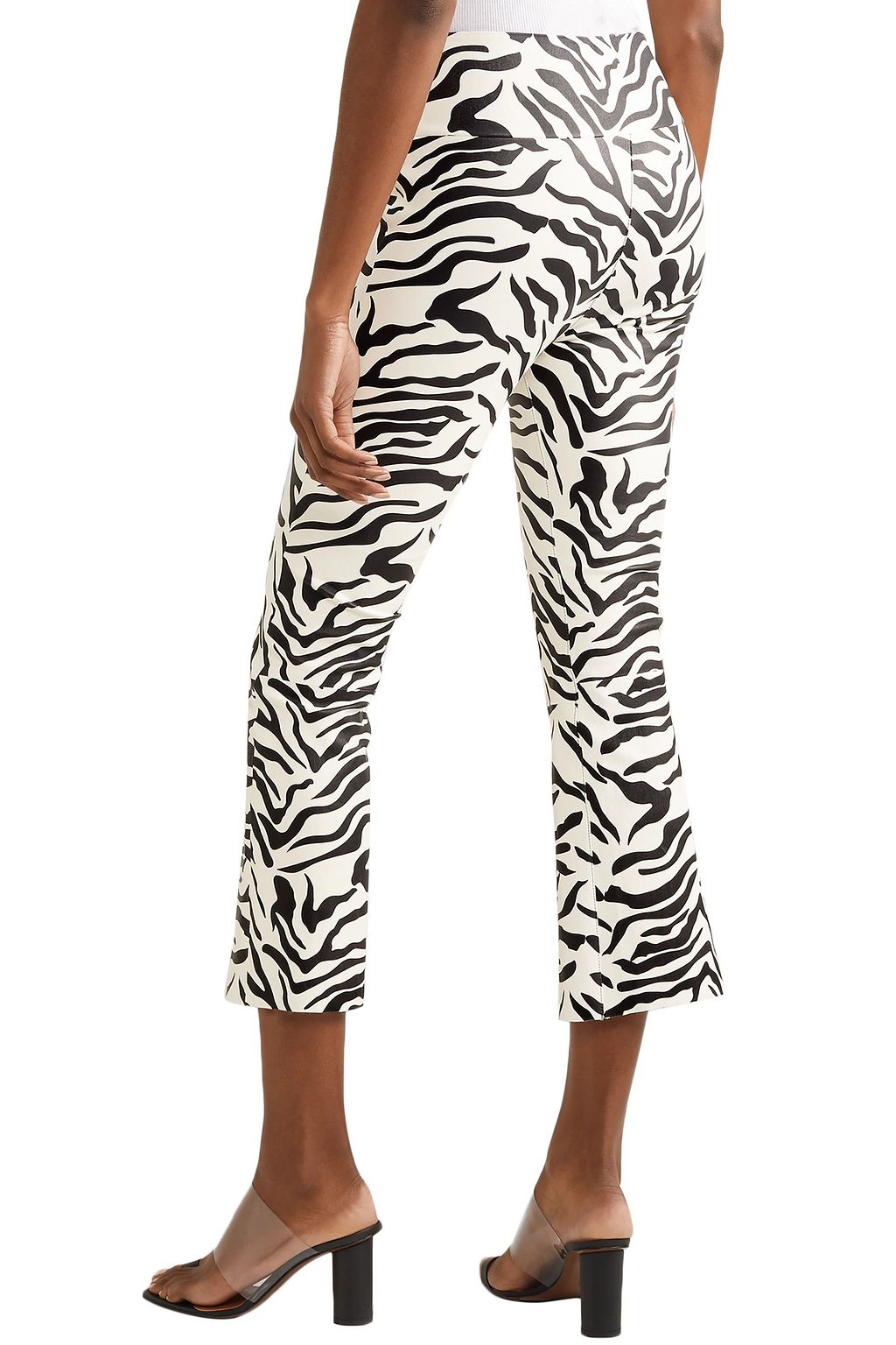 SPRWMN Cropped leather flared leggings