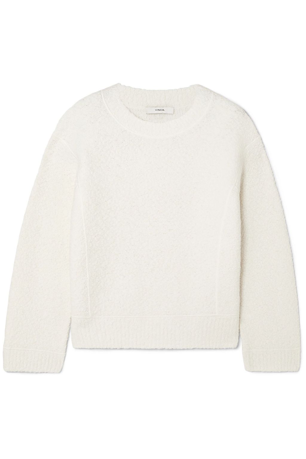 white woolen top