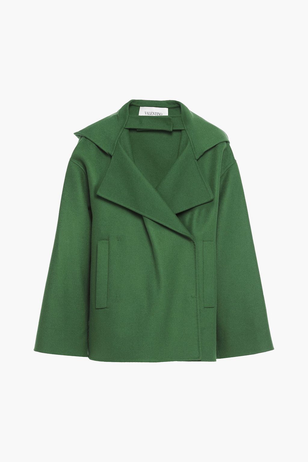 green felt coat