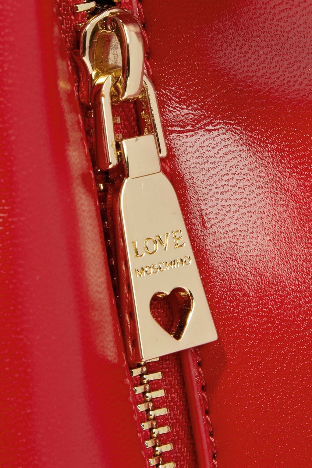 LOVE MOSCHINO Quilted faux glossed-leather tote