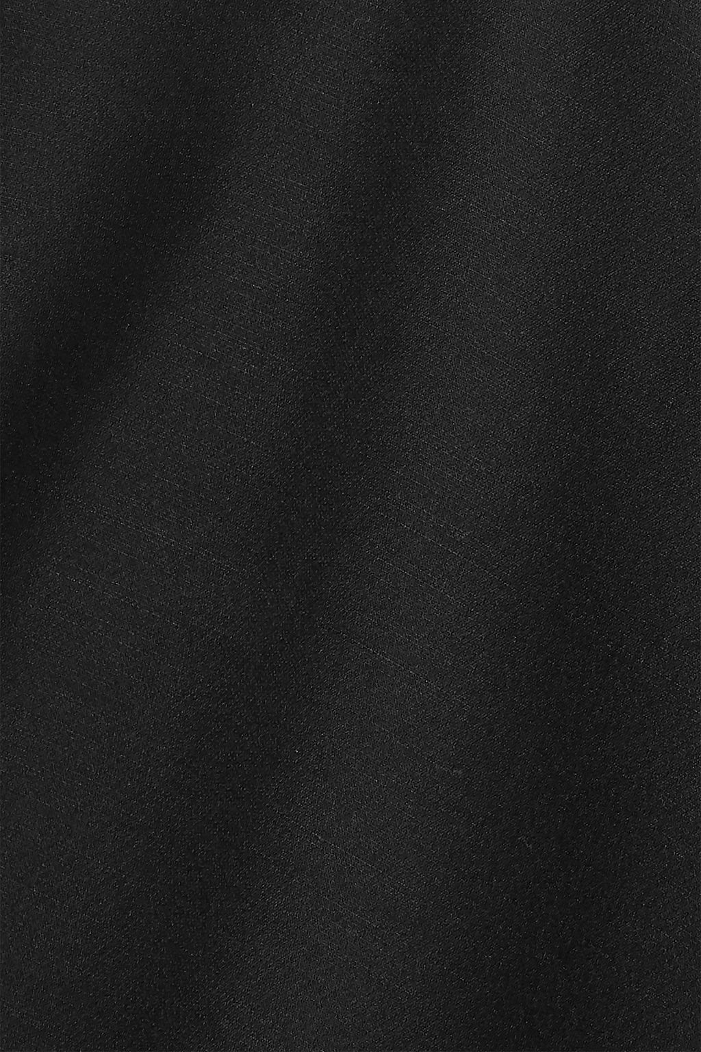 VALENTINO GARAVANI Ruffled tulle-trimmed wool and silk-blend crepe maxi dress