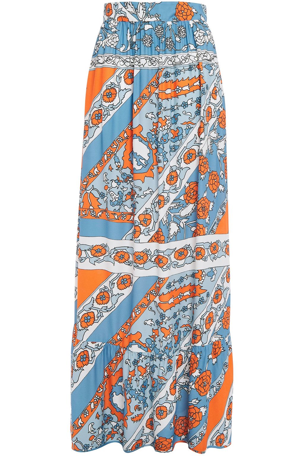 floral jacquard maxi skirt