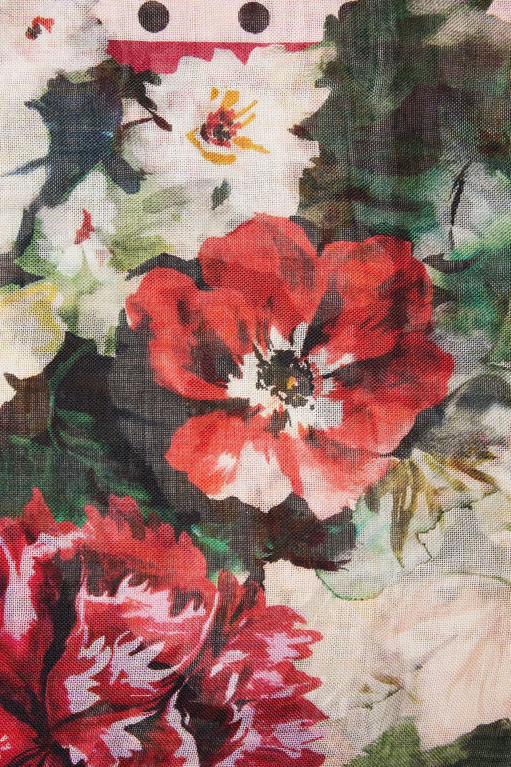DOLCE&GABBANA Printed cashmere and silk-blend scarf