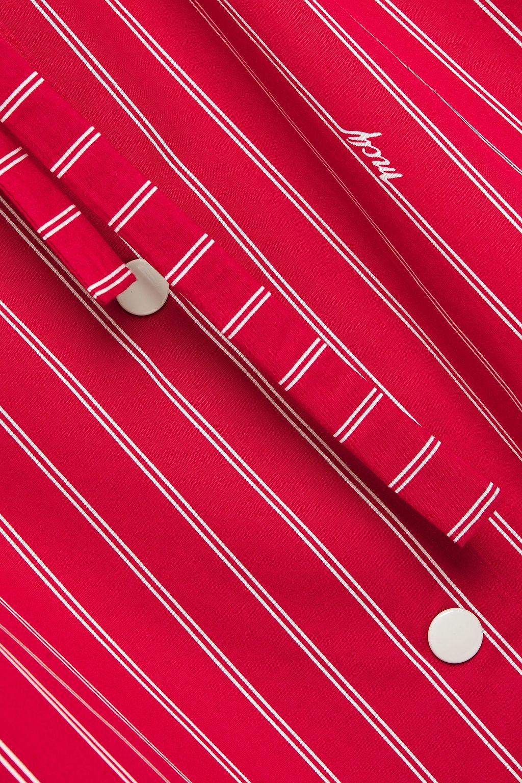 MCQ ALEXANDER MCQUEEN Striped cotton-poplin mini shirt dress
