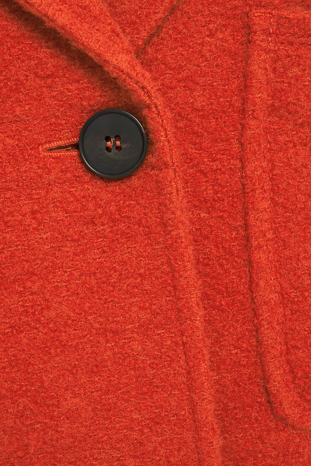 orange boucle coat