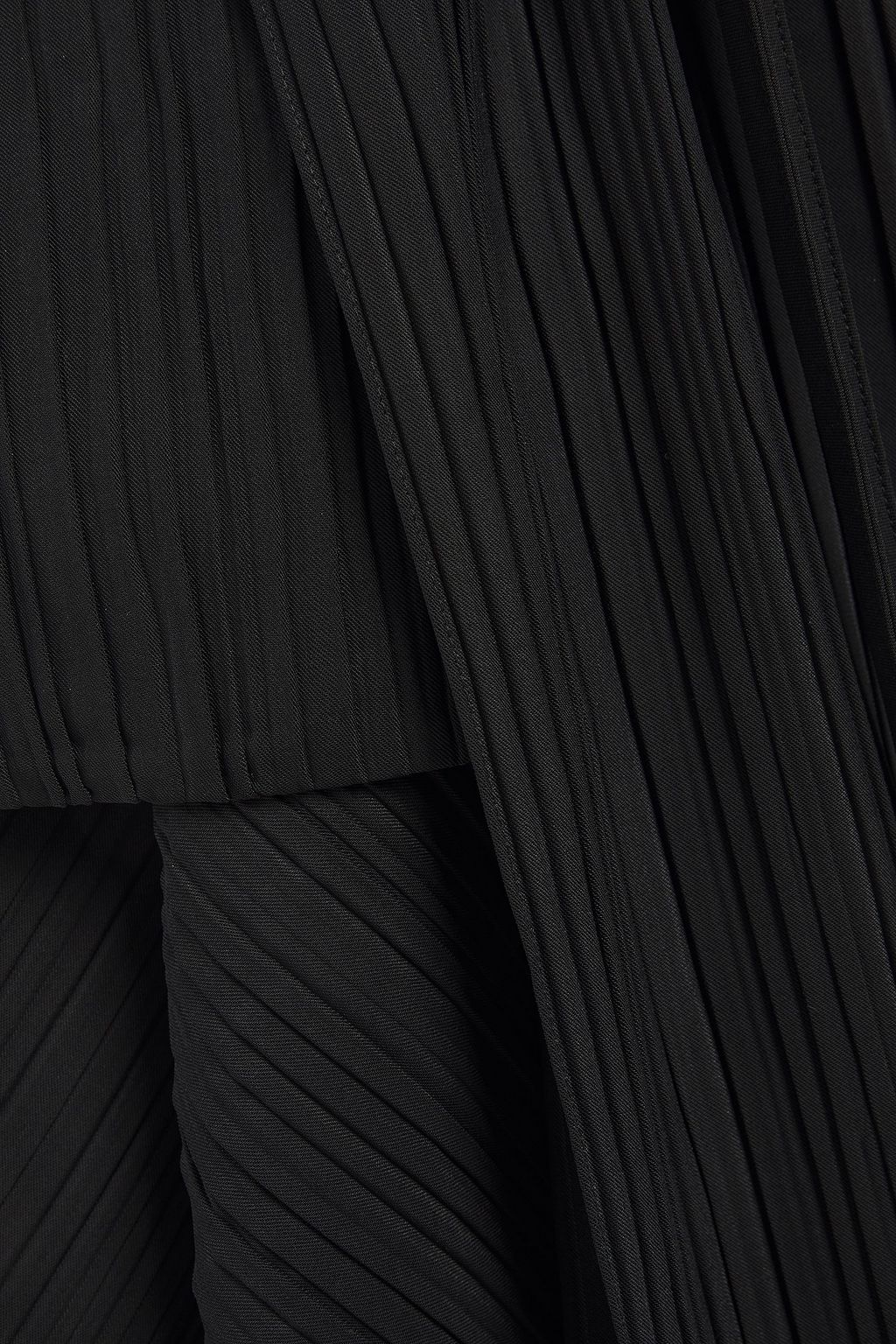 GOEN.J Asymmetric draped plissé-twill midi dress