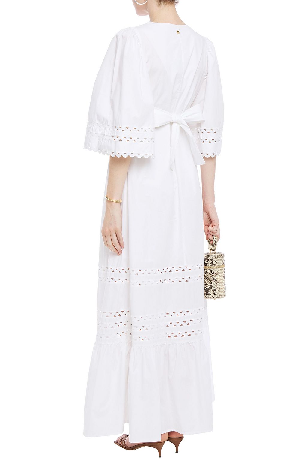 ANTIK BATIK Malia rickrack-trimmed gathered cotton maxi dress