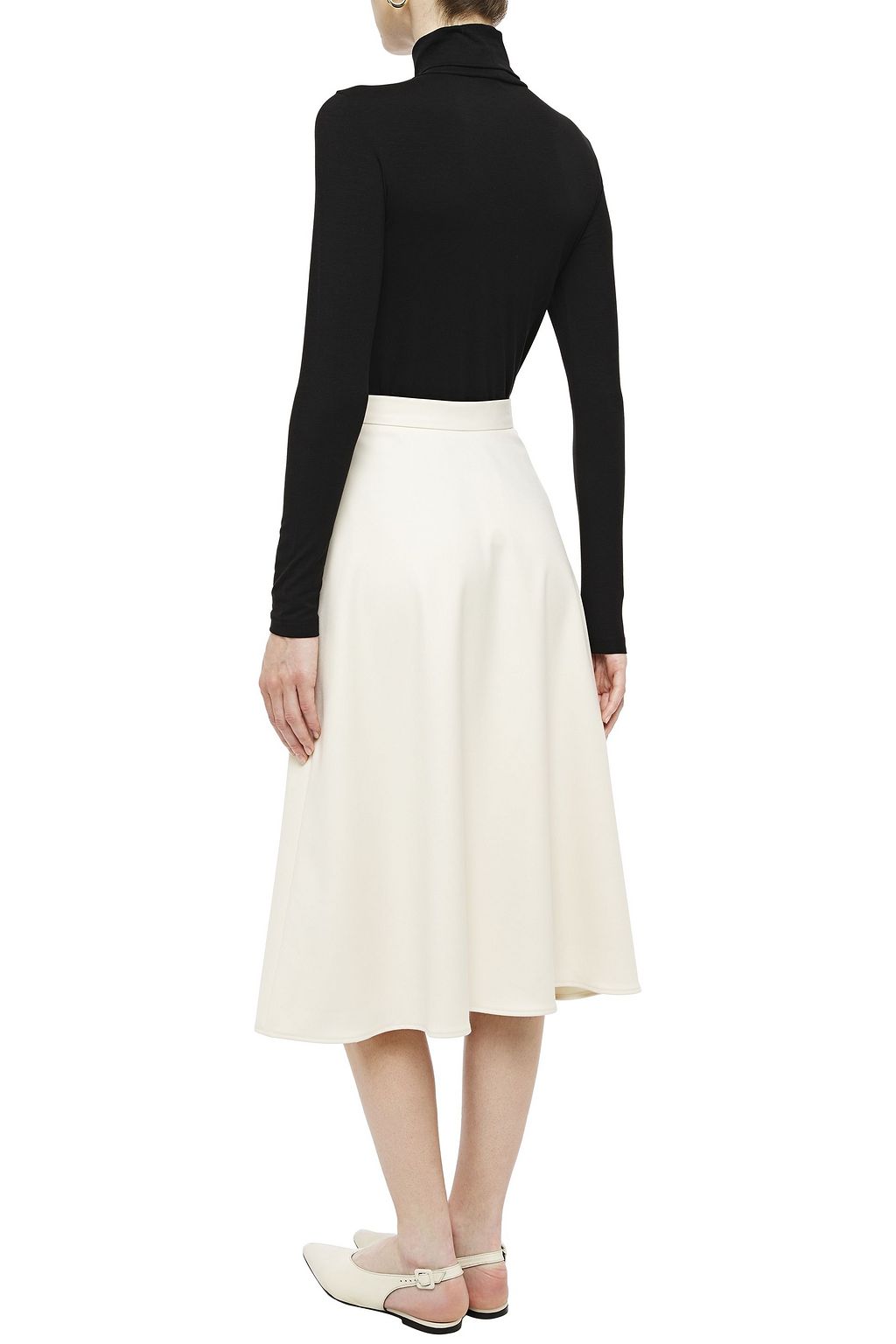 IRIS & INK Eleni stretch-twill midi skirt