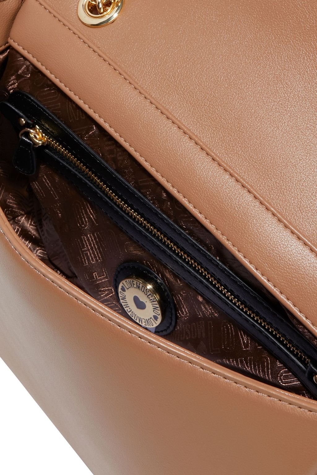 LOVE MOSCHINO Appliquéd faux leather shoulder bag