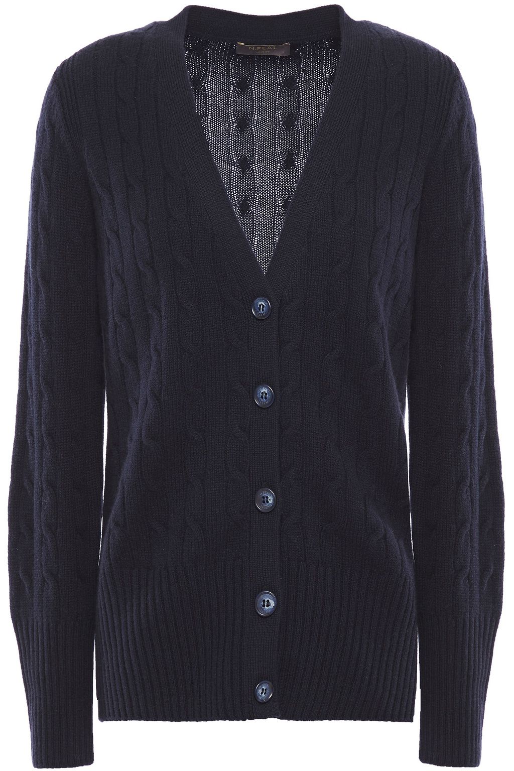navy cable cardigan