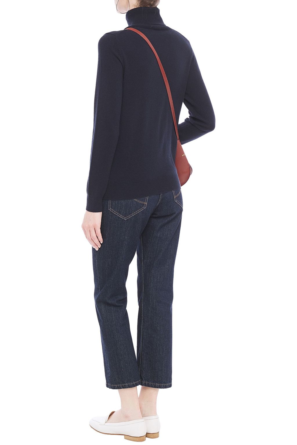 N.PEAL Mélange cashmere turtleneck sweater