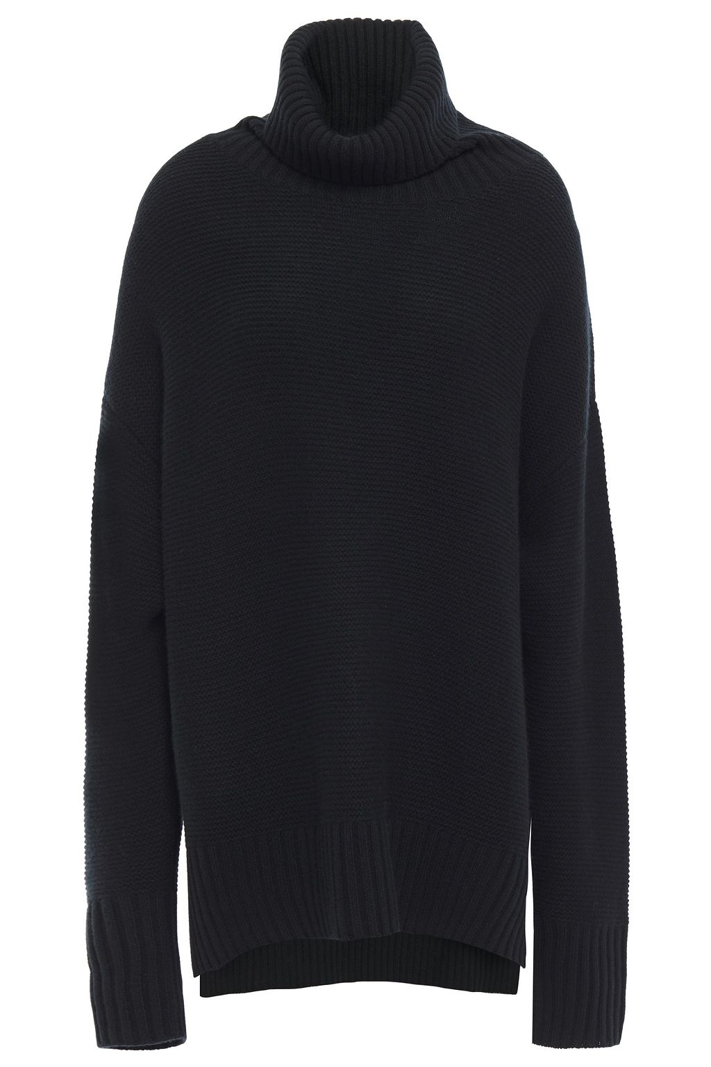 oversized black turtleneck sweater